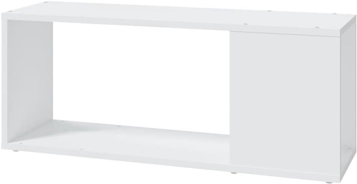Tv-meubel - Televisiekast mediakast - Woonkamer organiseren - Open opbergvak - 80x24x32 cm - Wit
