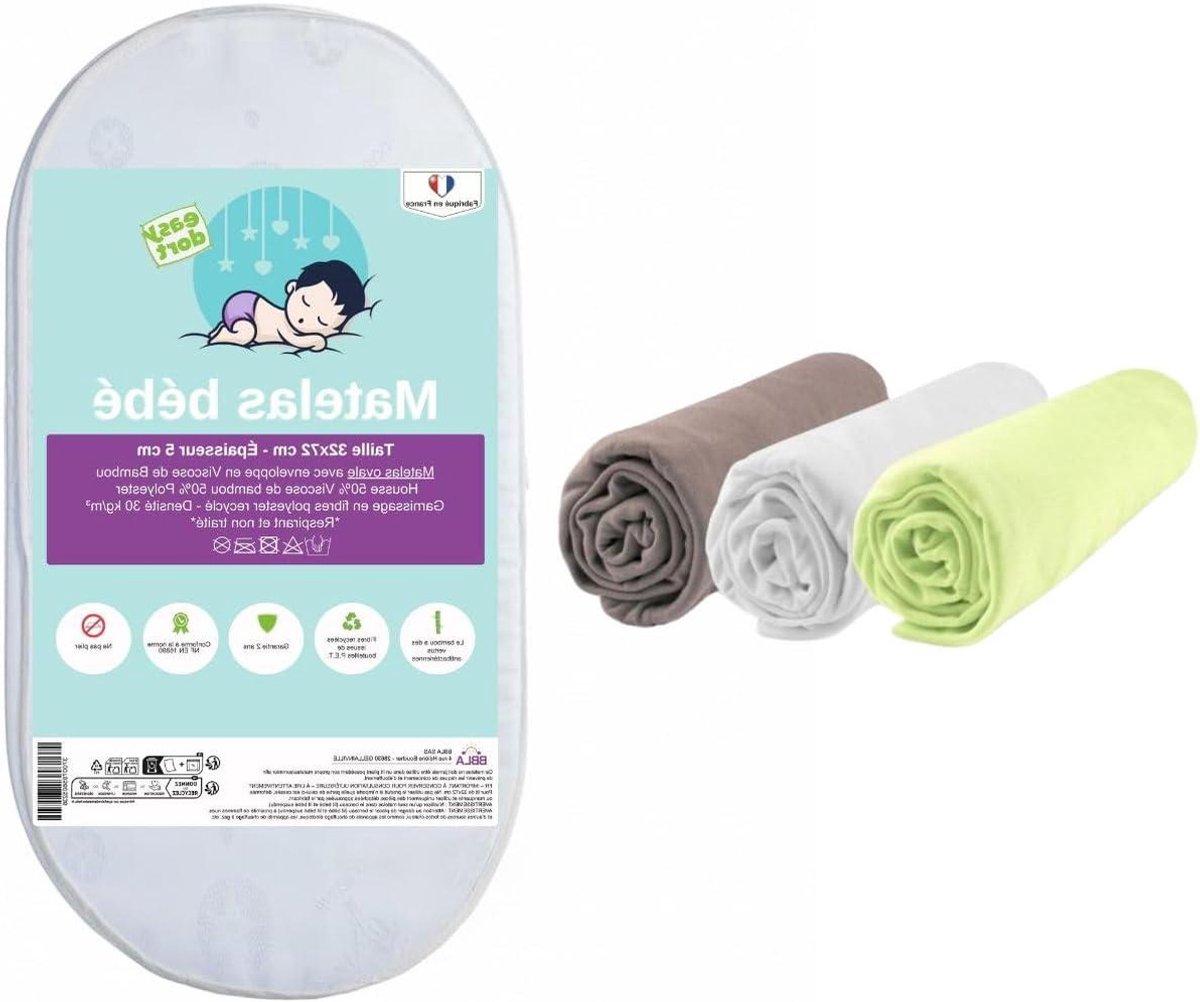 Matras Wieg - Mandenmatras - Baby Slaapcomfort - Natuurlijk Bamboe - 72 x 32 cm - N.v.t.