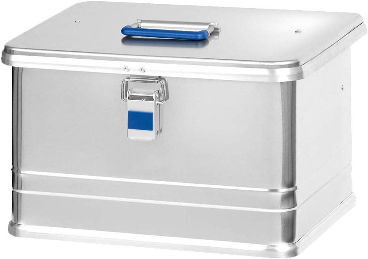 Aluminium opbergbox - Gereedschapskist transportkist - Spullen veilig opbergen - Spatwaterdicht met afdichting - 30 liter - Zilverkleurig