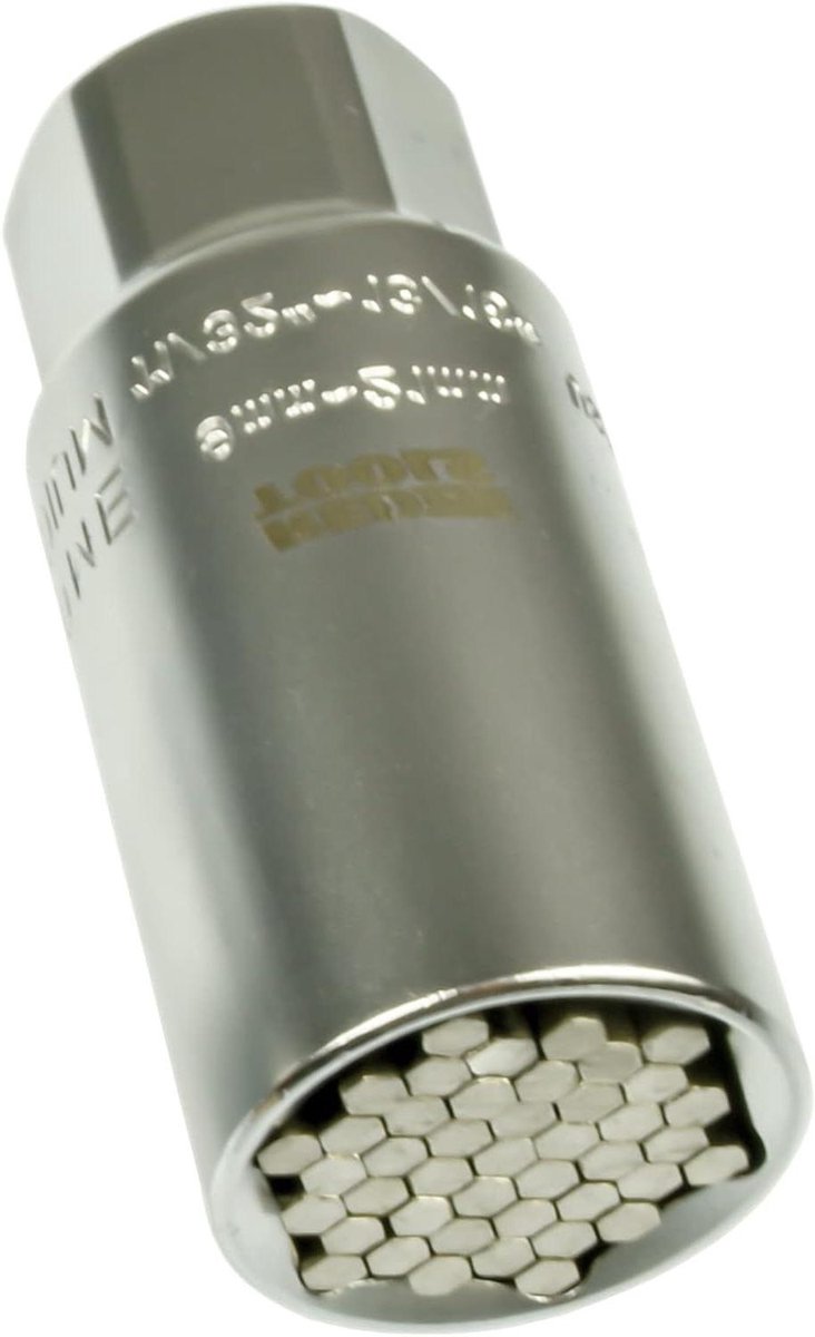 Universele Moer - Steeksleutel Inzet - Schroeven Losmaken - Automatisch Aanpassend - 9-21 mm - Grijs