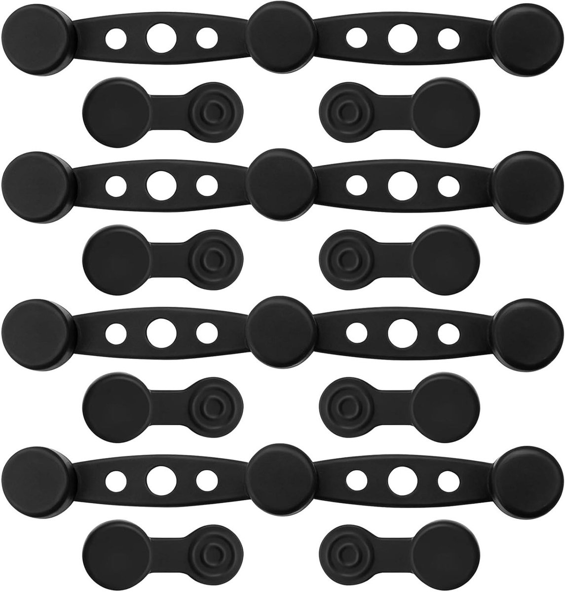 Magneten voor Airfryer Siliconen Clips Bakpapier Fixeren Sterke Magnetische Bevestiging 12 stuks Zwart