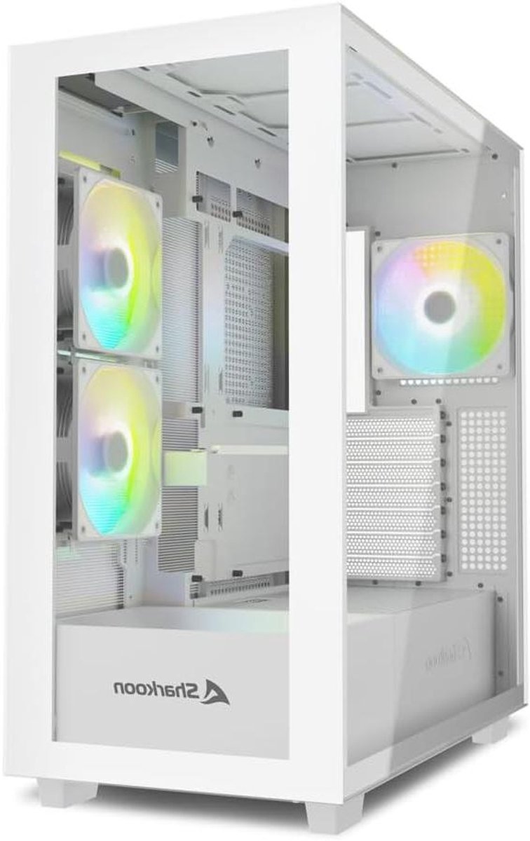 PC Behuizing - Computer Kast - Componenten Beschermen - Gehard Glas Panel - 45.7 x 23 x 49.5 cm - Wit