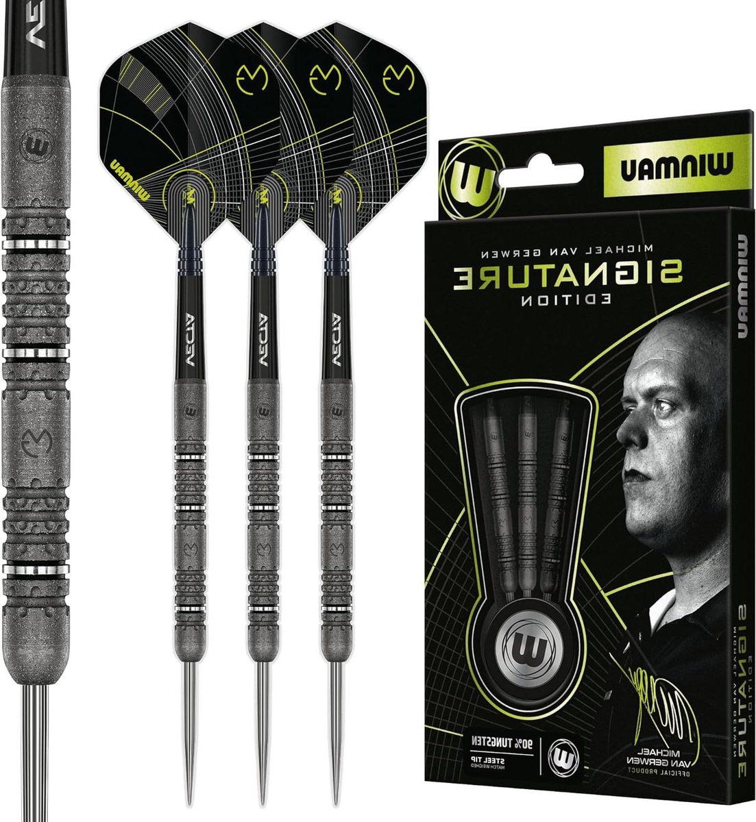 Professionele Dartset - Darts Set Stalen Punt - Precisie Werpen - 90% Wolfraam Barrels - 24 g - Mat Zwart