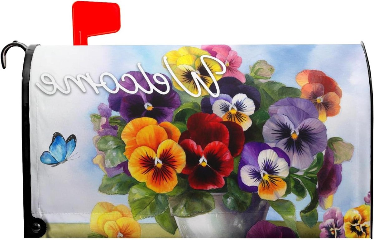 Mailbox Cover - Brievenbusdecoratie Magnetisch - Tuindecoratie Buiten - Waterdicht en UV-bestendig - 21 x 18 inch - Kleurrijk