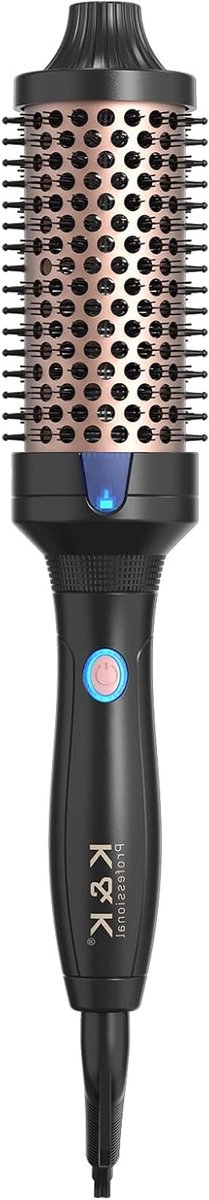 Verwarmde Stijltang Borstel - Haarstyling Tool Krulborstel - Haar Stijlen Krullen - Ionische Gladheid Volume - 45mm - Zwart