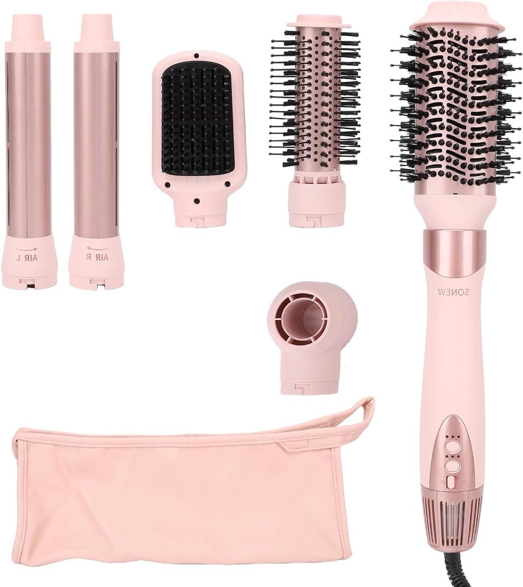 Multistyler Haardroger - Haarstyler Föhn - Haar Stylen - 6-in-1 Salon Kwaliteit - 5 minuten styling - Zwart