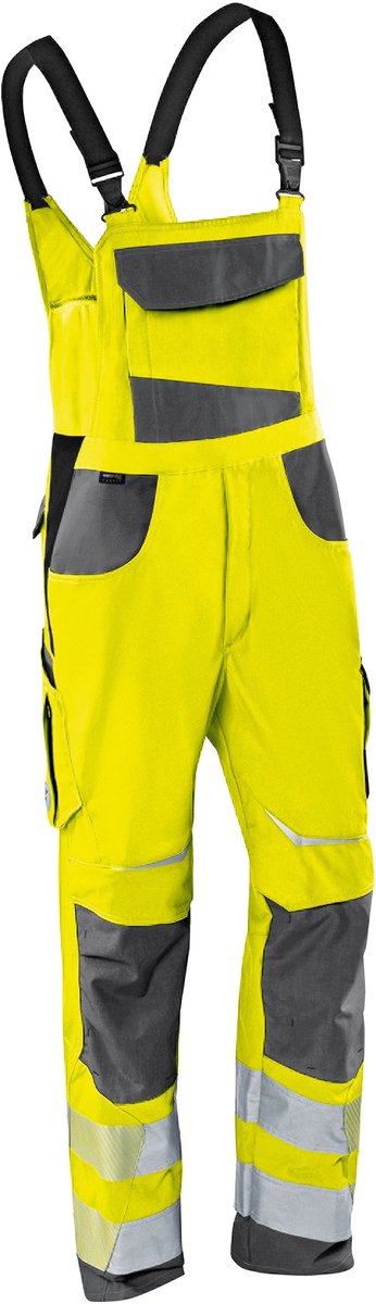 KUBLER PSA REFLECTIQ 32078340 Hi Vis Reflecterend Amerikaanse Overall HEREN Overall Werkkleding Geel Grijs - Met Kniezak