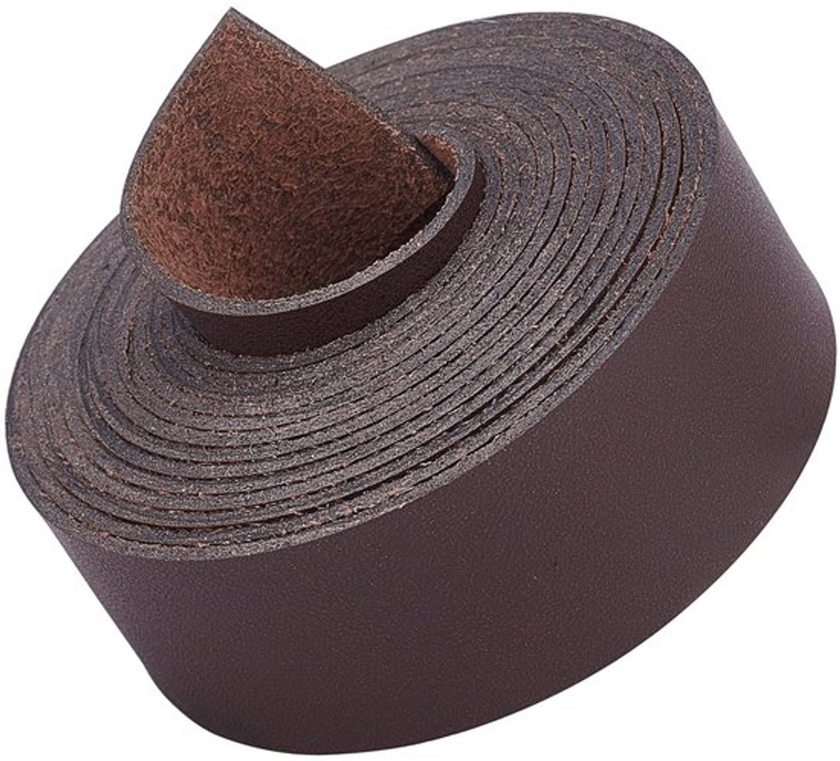 Store_7 - Donkerbruine leren riem - Do It Yourself - 2,5 cm breed