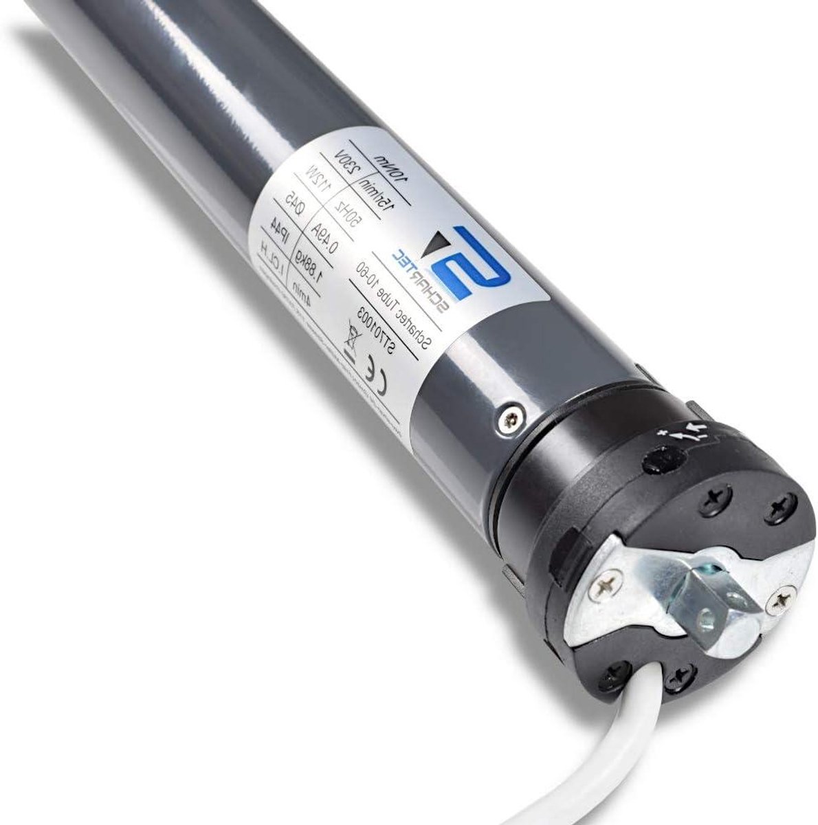 Rolluikmotor - Buisbuismotor Rolgordijnmotor - Rolluiken Automatiseren - Stille Aandrijving - 60 mm buis - Grijs