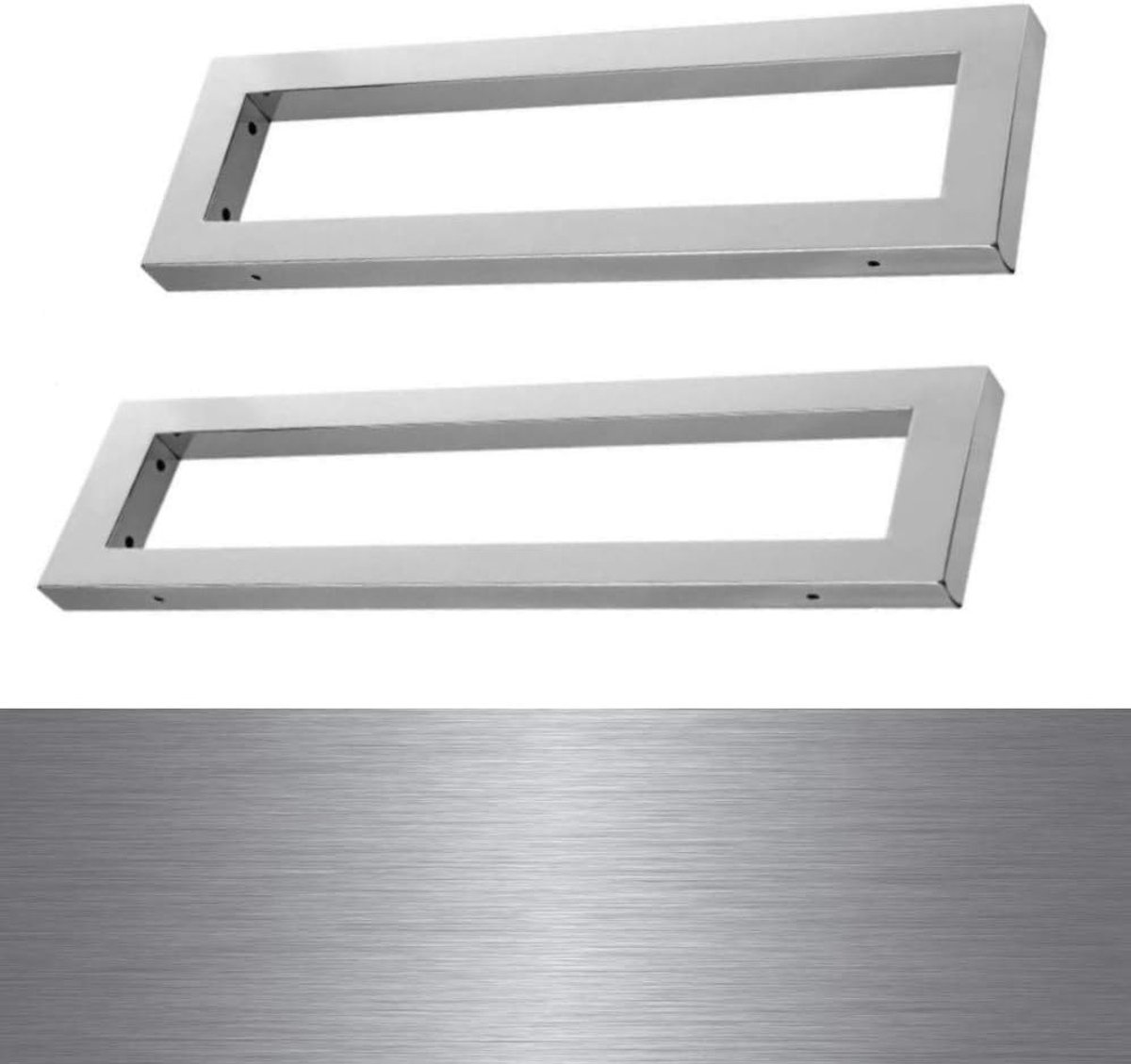 Wandconsole wastafel plaat drager roestvrij staal wandsteun wandrek console plankdrager (geborsteld roestvrij staal, 300x150x30/30mm)