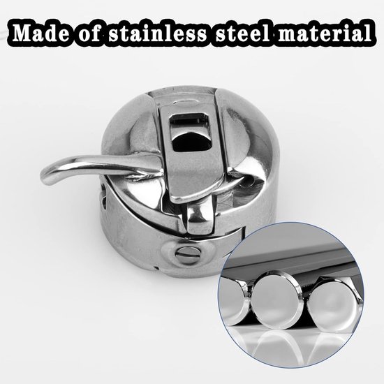 bobbin case + 9 stuks Metalen Naaimachine Spoelen voor de meeste naaimachines — afbeelding 2