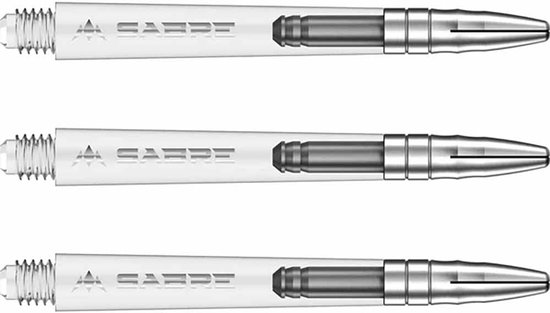 Dart Assen - Shafts Vluchten - Darts Spelen - Polycarbonaat met Aluminium - 36mm - Helder/Zilver van Dart — afbeelding 3