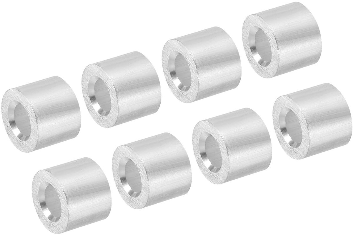 3/16"/5mm Wire Rope Stop Sleeve,25 Pack Aluminium Krimpende Loop Sleeve voor Draad Touw en Kabel Ferrule, Zilver