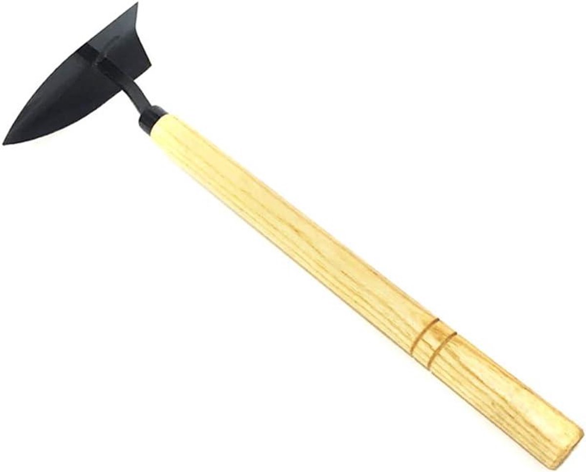 Tuin Schoffel - Japanse Wieden - Onkruid Verwijderen - Scherpe Staalrand - 39.5 cm - Houtkleurig