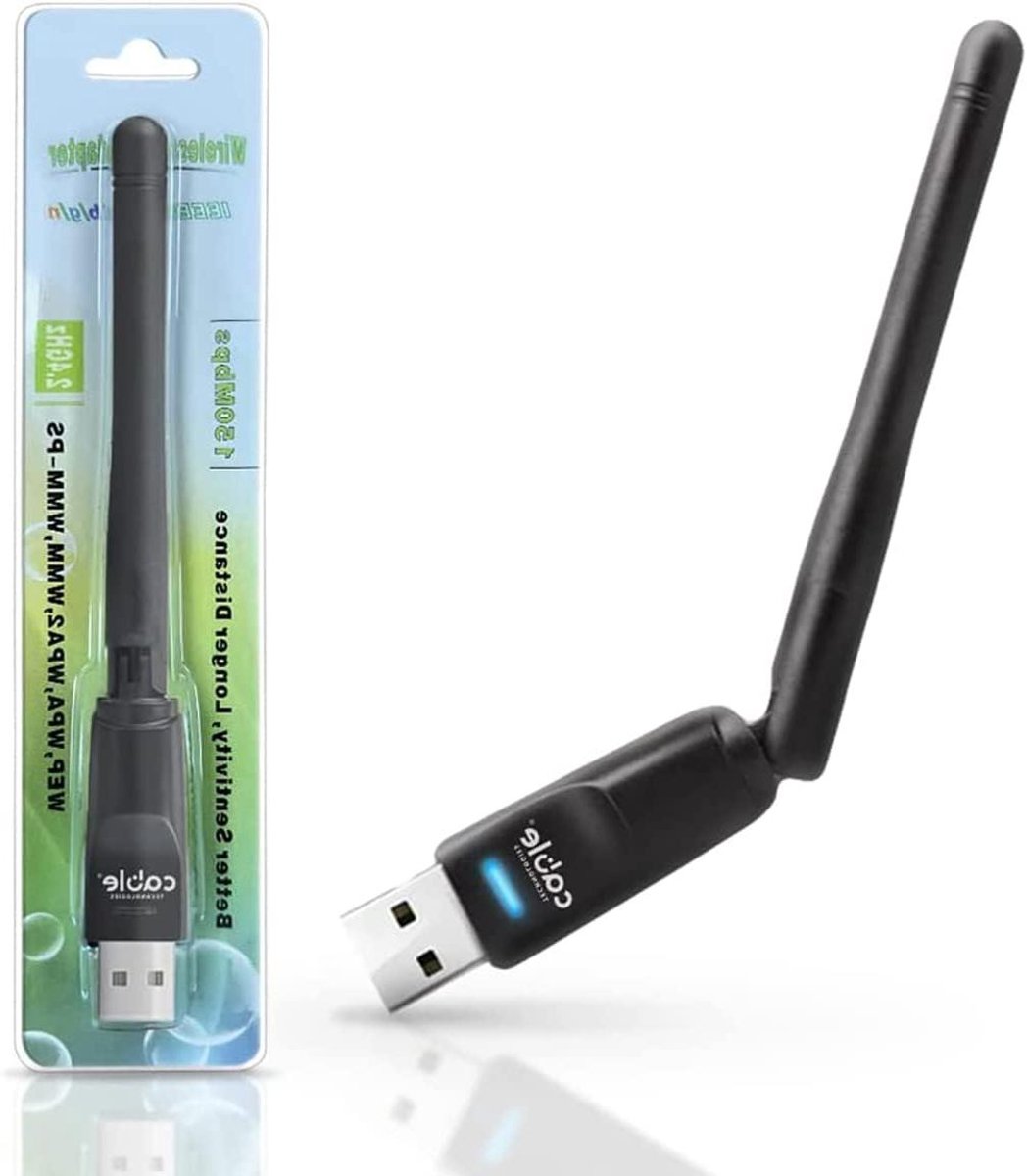 Wifi USB Adapter - Draadloze Netwerkkaart Dongle - Internet Verbinding Verbeteren - Hoge Snelheid 1200M - 2.4 GHz - Zwart