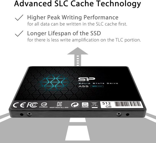 Interne Solid State Drive - Snelle Opslag - Systeem Verbeteren - 3D NAND Technologie - 512 GB - Zwart — afbeelding 5