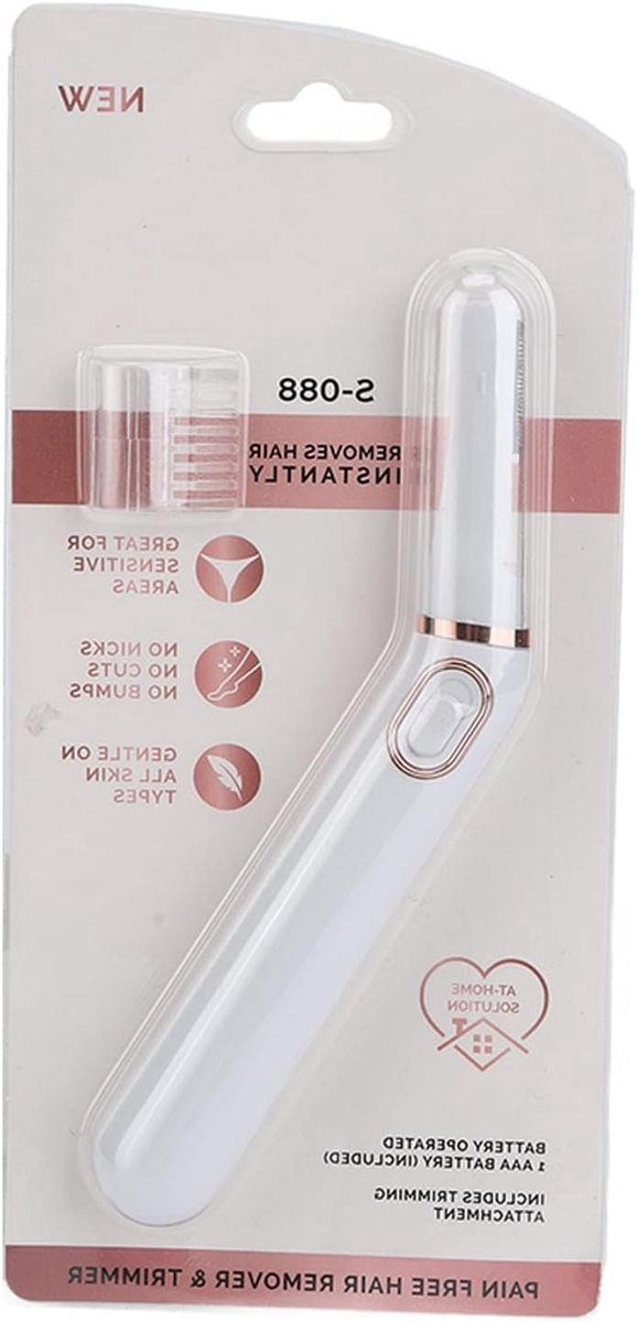 Bikinischeerapparaat - Elektrische trimmer - Intiem scheren - Met LED-licht - Draagbaar formaat - Wit