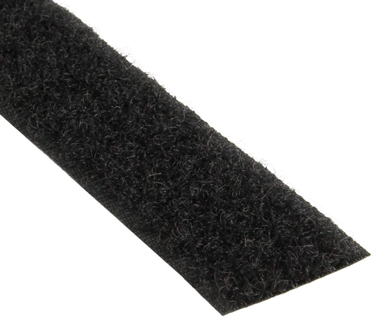 Klittenband zacht om te naaien, klittenbandsluiting – alleen lusband/zwart, 50 mm x 8 m