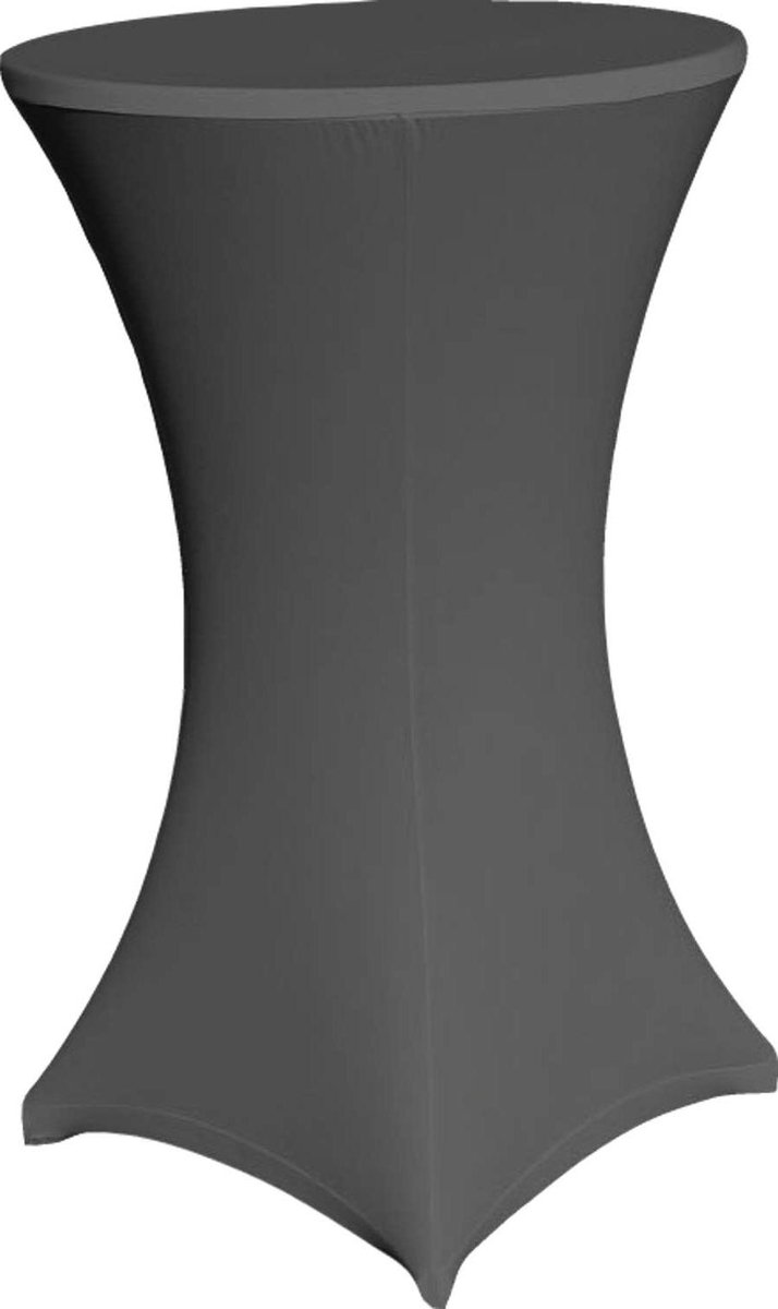 Statafelhoes Elastisch - Barthoes Bistrotafel - Feestelijke Decoratie - Met Voetlussen - Ø 60-80 cm - Antraciet