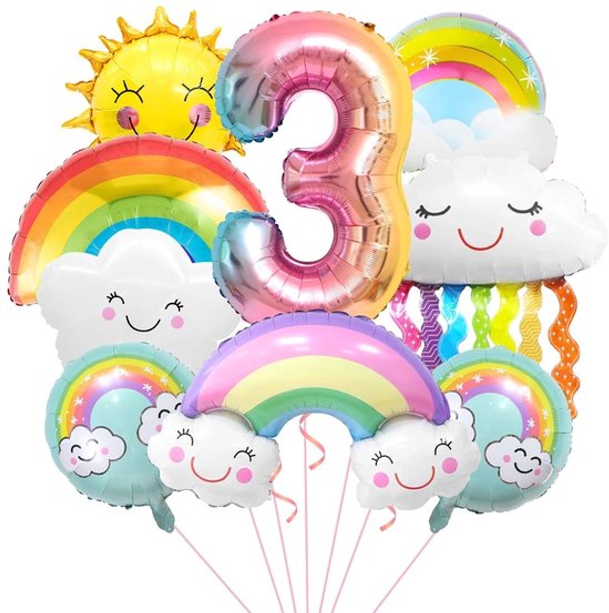 Aladdien - Decoratie verjaardag - Ballonnen 3 jaar - Feestdecoraties