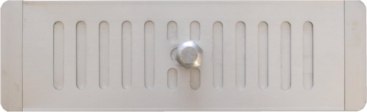 Ventilatieopening Aluminium - Luchtrooster Regelbaar - Kasten Ventileren - Roestbestendig Materiaal - 25 x 8 cm - Grijs
