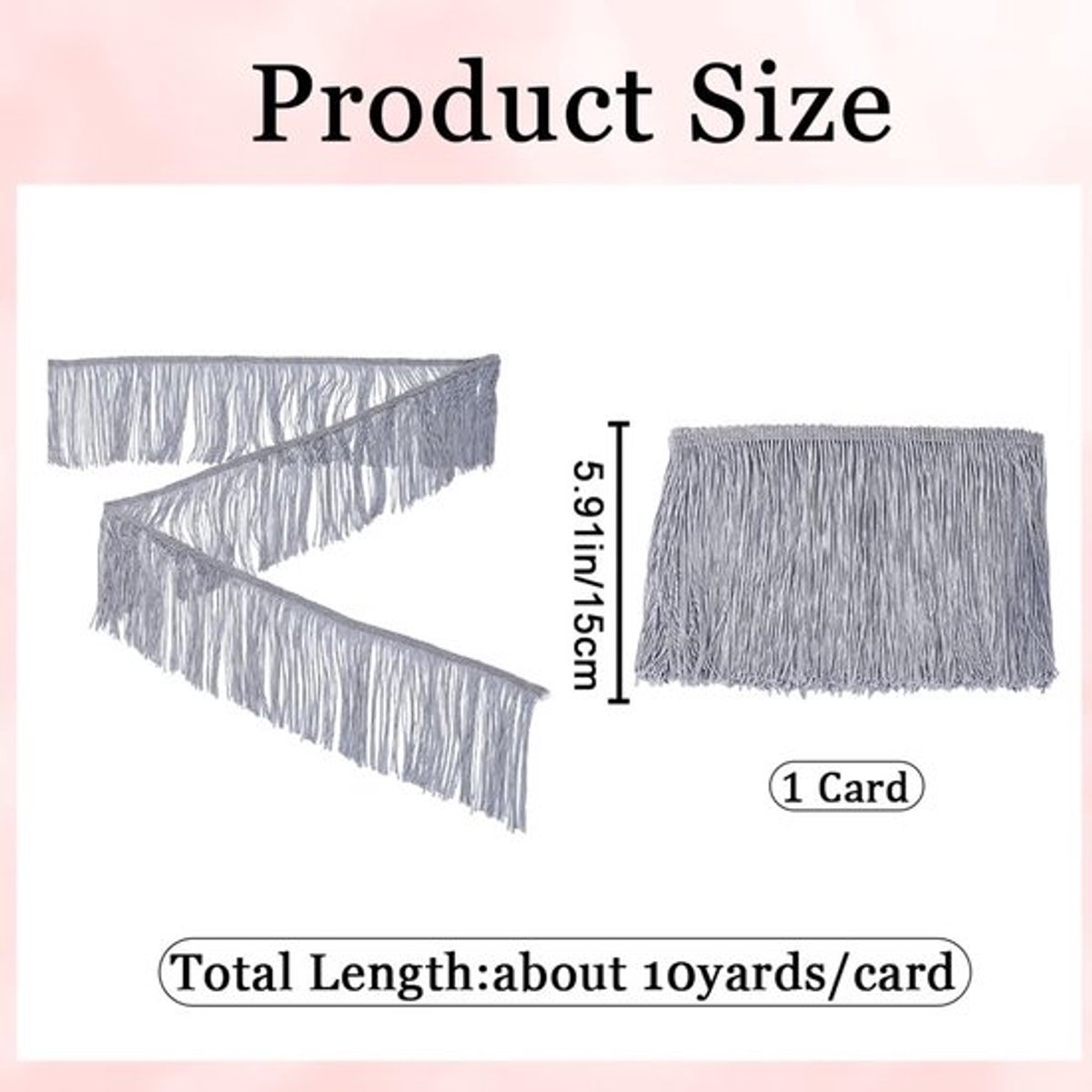 By shayne - Kwastje Trim - Polyester Naaien - 10 Yards 15 cm - Grijs