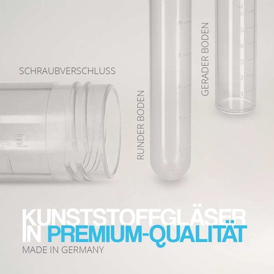 Centrifugebuizen met Schroefsluiting - Reageerbuisjes Kunststof - Laboratorium Opslag - Autoclaveerbaar Levensmiddelen Geschikt - 8 ml 57 x 165 mm — afbeelding 4