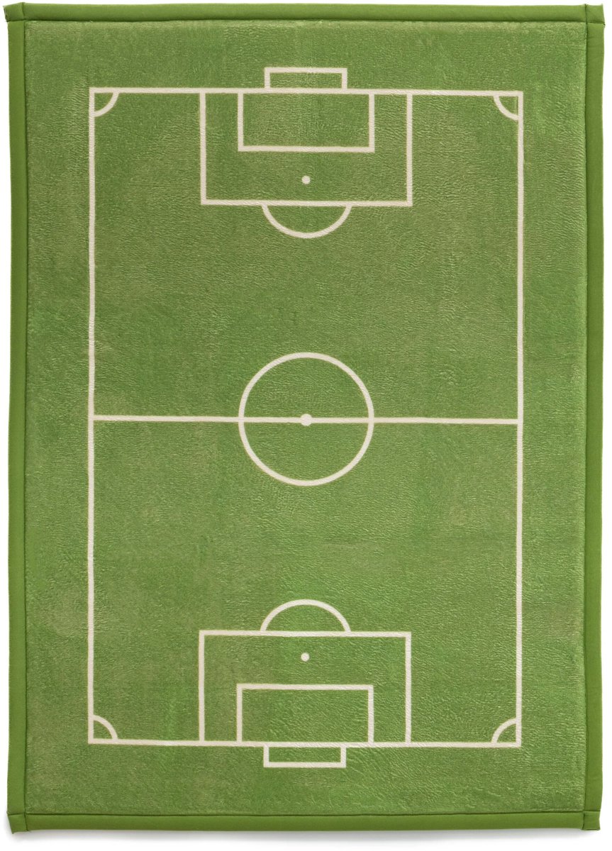 Speelkleed - Pluffy Soccer Field groen 240x340 cm