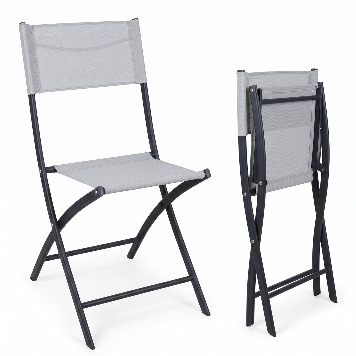 Cheqo® Vouwstoel Wit - Klapstoel - Tuinstoel - Inklapbare Stoel - Campingstoel - Balkonstoel - Terrasstoel - Bijzetstoel - Buitenstoel - Tuin Eettafelstoel - Picknickstoel - Festivalstoel - Plooistoel - Tuinzetel - Kampeerstoel - Klapstoeltje