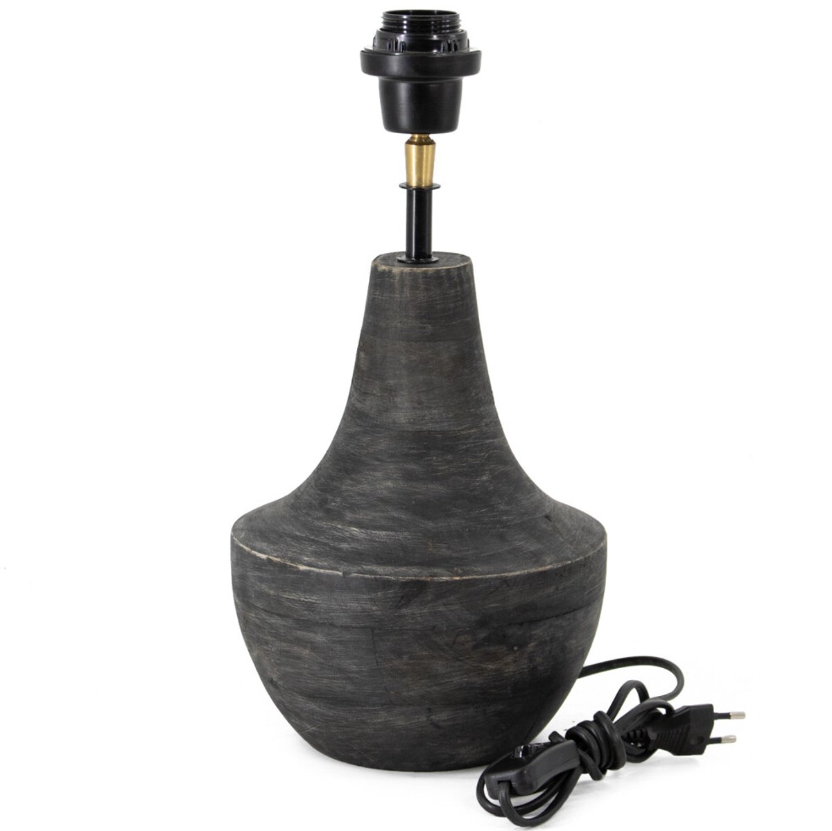 Lampenvoet hout zwart