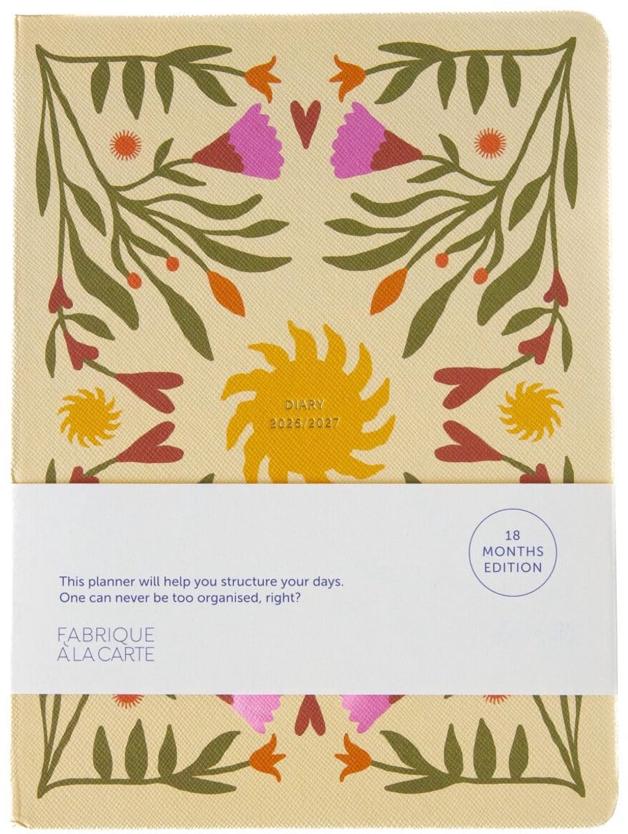 18-maanden-agenda 2026-2027, zon, beige - ShopVlot