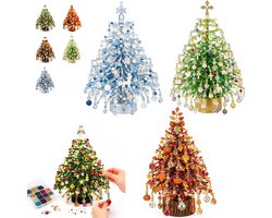 DIY Kralen Kerstboom Knutselpakket - 3 Stuks - Kralenset - 3D Kristal Kralen Feestknutselset - Bouwpakket Voor Een Kerstboom - DIY Kerstboomset Van Kralen - Kerstboom Van Kralen - Vakantiecadeaus - Bureaudecoratie - Stijl B+C+D Kerstboom