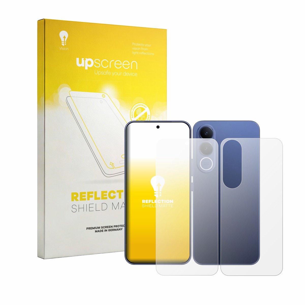 upscreen - Screenprotector voor Vivo V70 FE (Voor+Achter) - Folie Beschermfolie anti glare matte