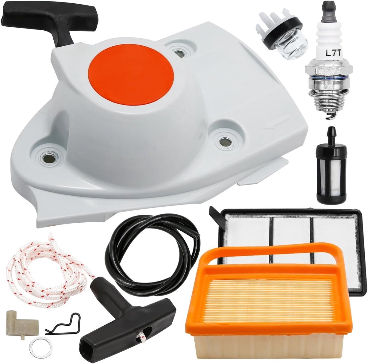 Recoil Pull Starter met Luchtfilter Tune-Up Kit Geschikt voor Stihl TS410 TS420 TS480i TS500i 4238-190-0300 4238-190-0302 4238-190-0301 en Onderhoudsaccessoires