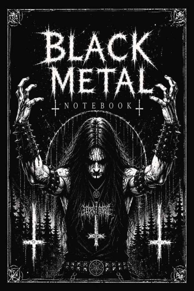 Black Metal Notebook: 120 Pages Black Metal Journal for Writing Lyrics, Rituals and Dark Thoughts perfect for - ShopVlot