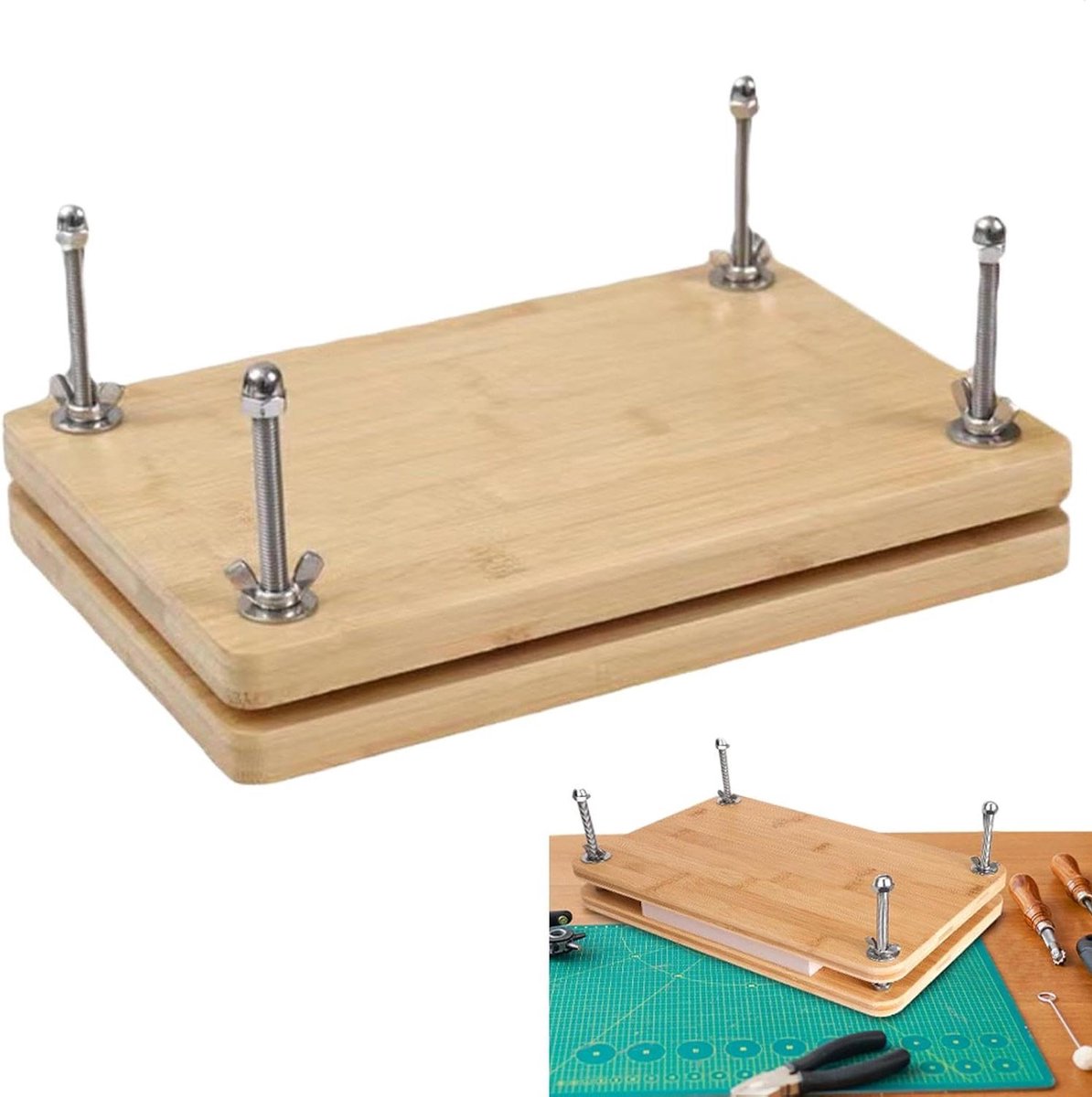 Boekenpers Hout - Papierpers Bindpers - Handmatig Binden - Multifunctioneel Gebruik - 29.5 x 19.5 cm - Niet gespecificeerd
