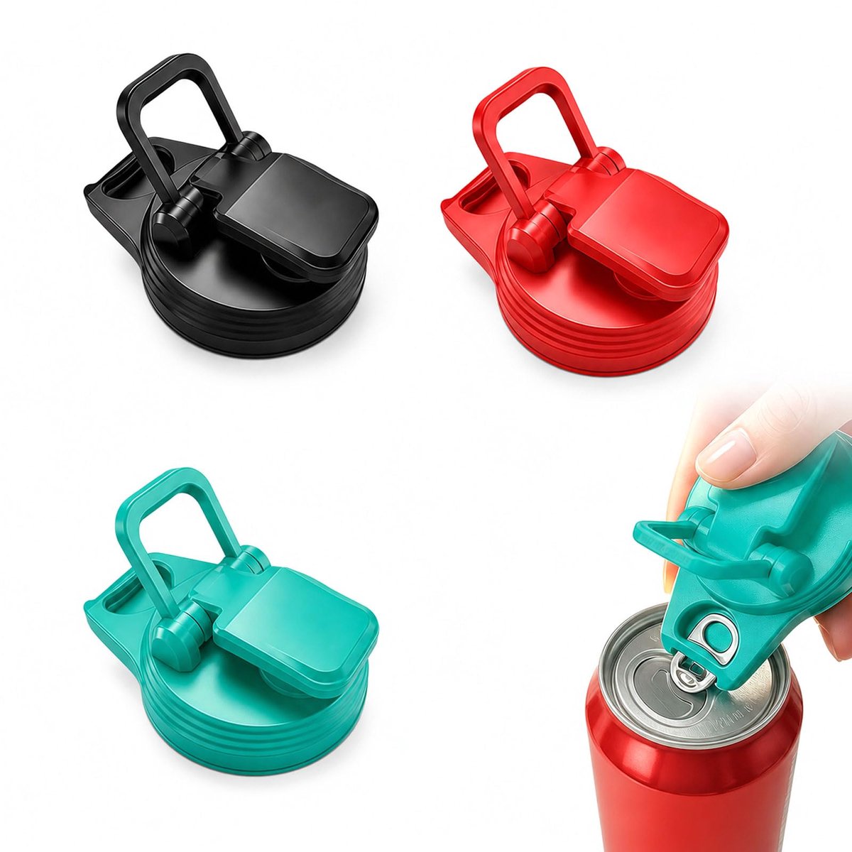 3 stuks blikdeksels bliksluiting 2-in-1 opener voor drankblikjes - ShopVlot