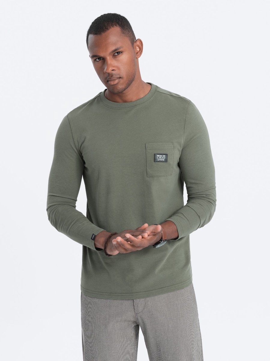 Ombre - San Marino - Longsleeve Heren - Olijf Groen - Modaitalia
