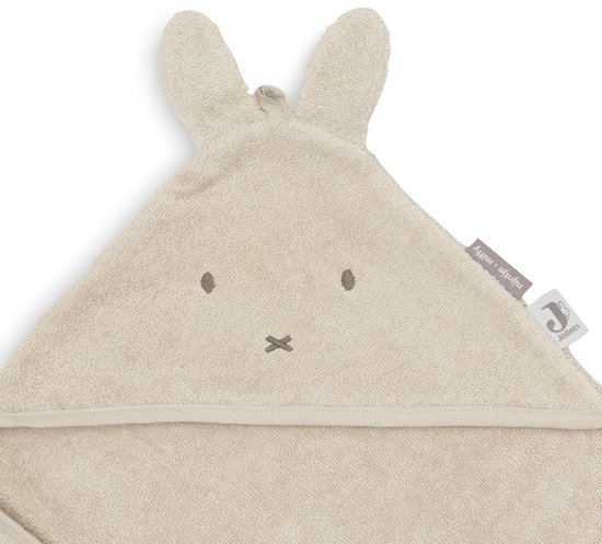 Jollein Badcape Baby - Jersey / Badstof - 75x75 cm - Miffy Warm - Sand van Merkloos — afbeelding 3