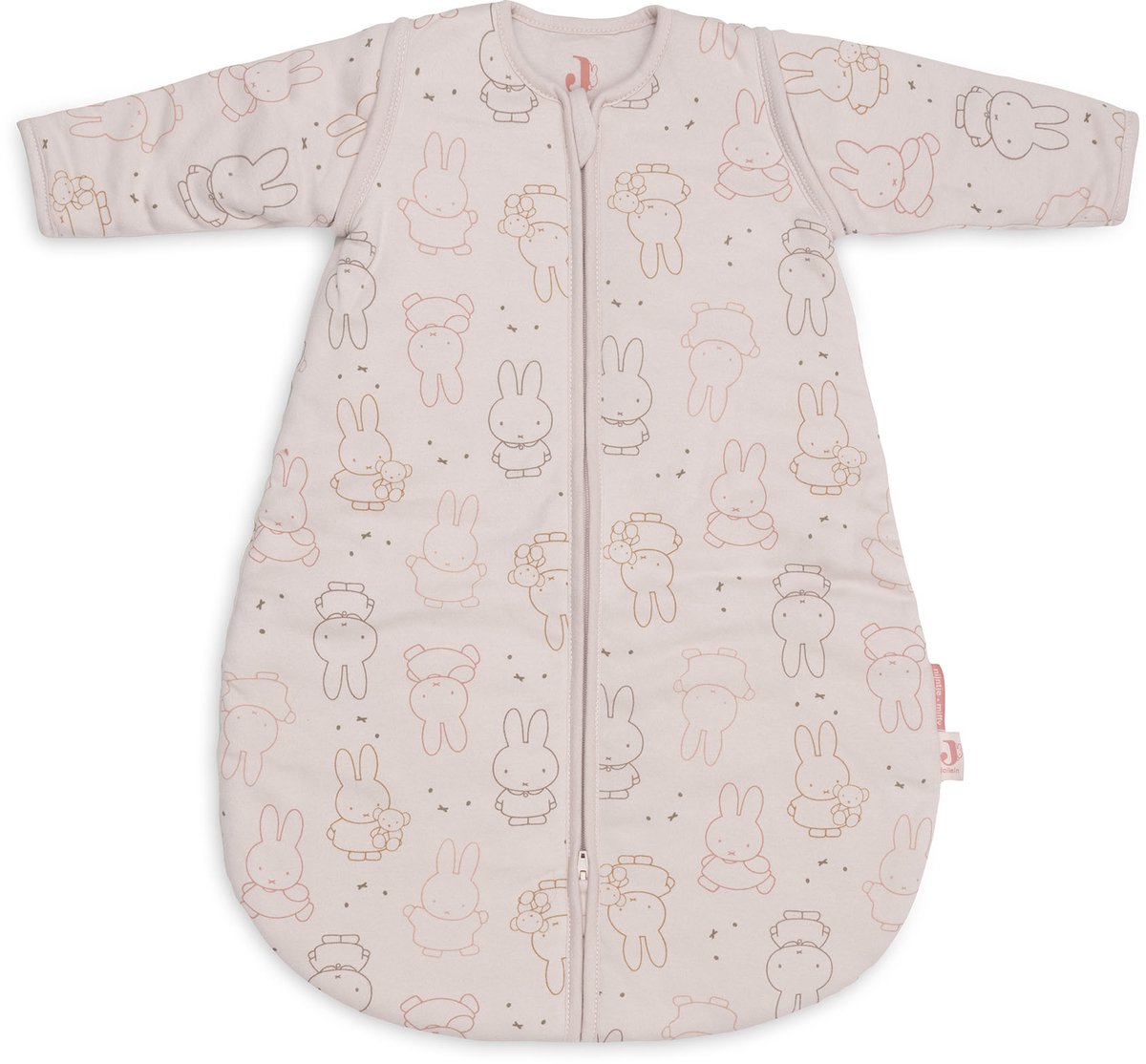 Jollein Slaapzak met afritsbare mouw 60cm Miffy Moments Silk Rose