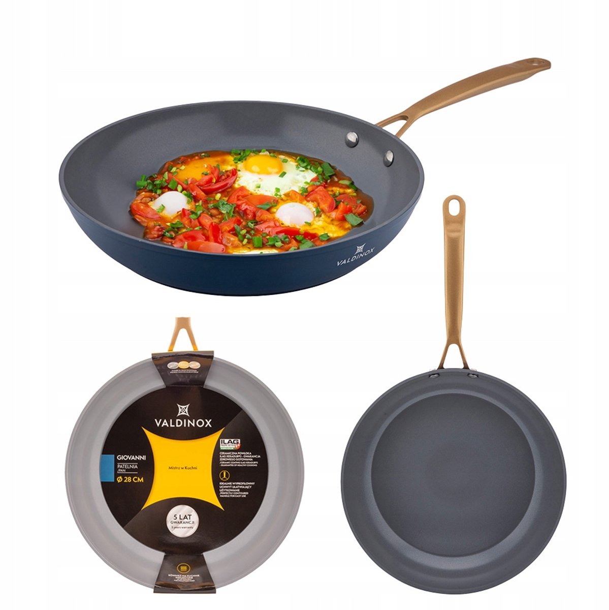 Valdinox Giovanni Koekenpan 28 cm - Anti-aanbak, Inductie & Gas