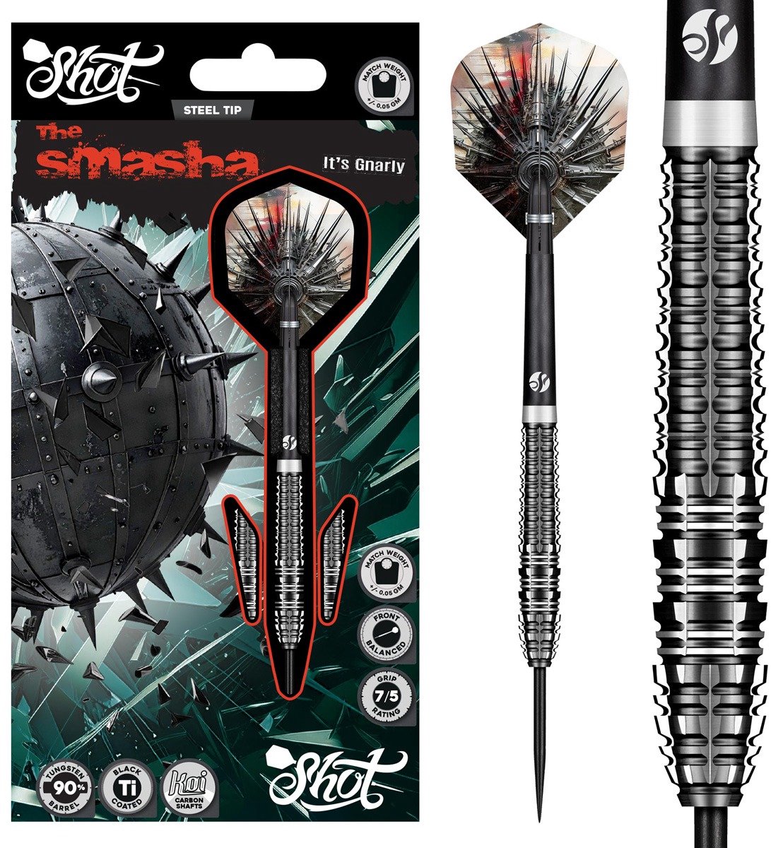 Shot Gnarly Smasha 90% - Dartpijlen
