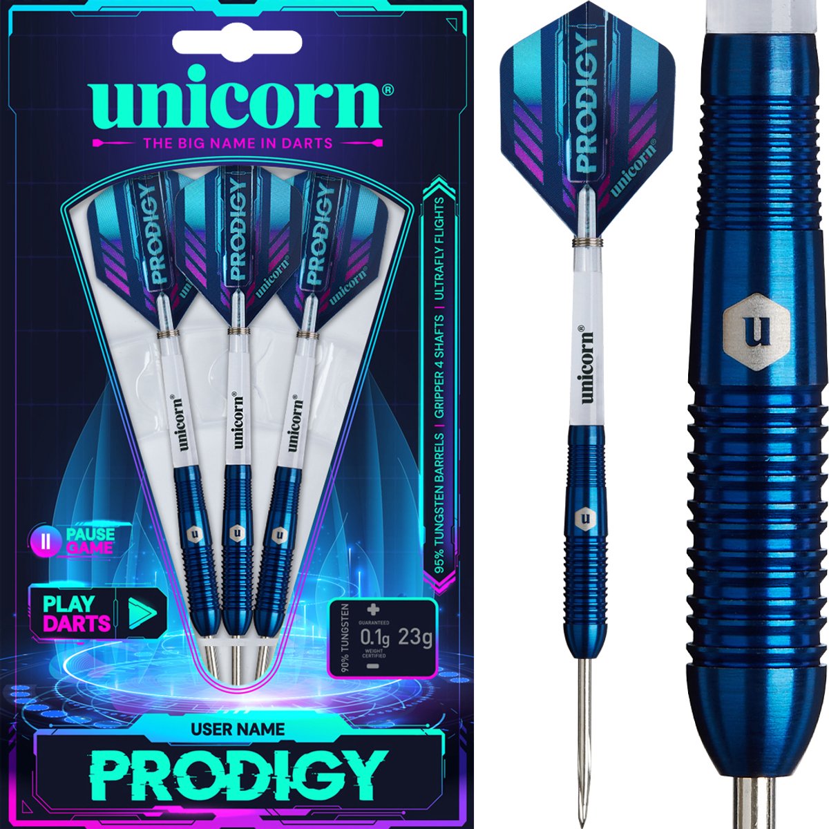 Unicorn Prodigy S2 95% - Dartpijlen