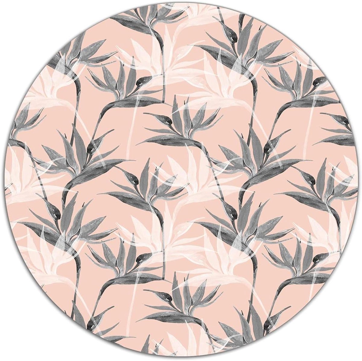 Glazen Snijplank - Kookplaatafdekking - Keuken Beschermen - Hittebestendig Gehard Glas - ⌀ 40 cm - Vogelparadijs girly