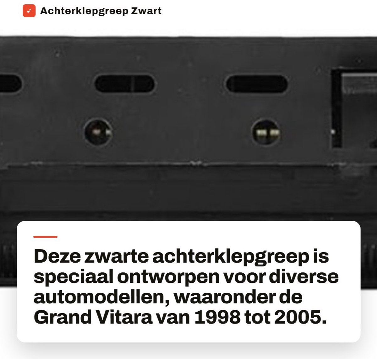 Dailygoods - Achterklepgreep Zwart voor Auto's