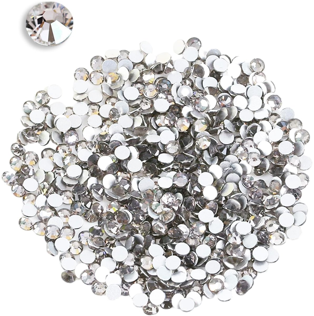 Dailygoods- Strass-steentjes 2880 stuks - Zelfklevend - Decoratie - Nail art - Scrapbooking - Hoogwaardig glas - Glittersteentjes