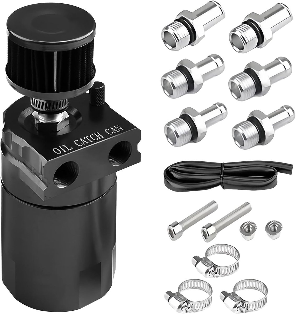 Dailygoods - Aluminium Olieopvangbak met Luchtfilter - 400 ml Oliereservoir met Toebehoren