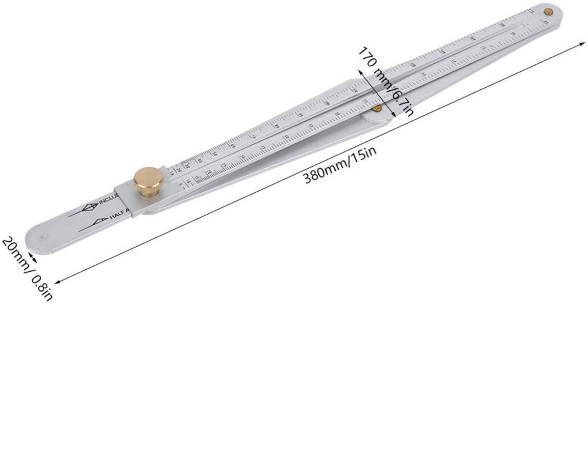 Dailygoods- Hoekzoeker Verstelbaar - Multi-hoekmeter - Hoekmeter Digitaal - Aluminium Gereedschap - Slijtvast - Roestwerend