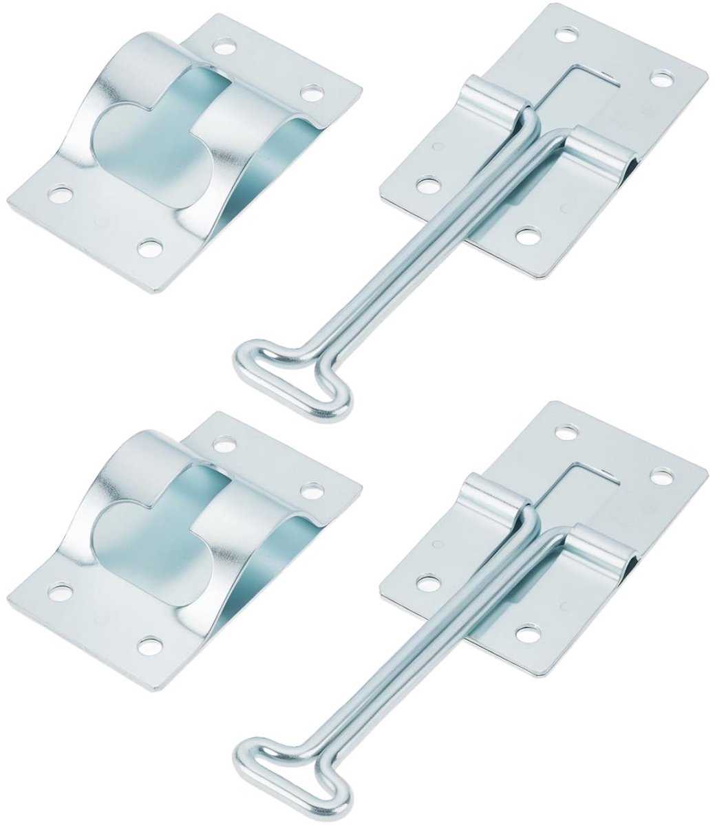 Dailygoods- Deurklink Sterke Constructie - Deurvastzetter - Deurbeslag - Corrosiebestendig - Zink Gecoat Staal - Voor RV/Camper Deuren - Deurvergrendeling