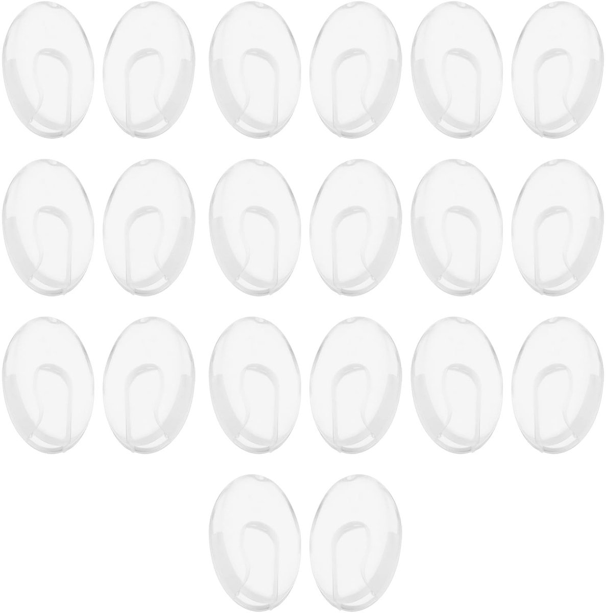 Dailygoods- Neuskussentjes Siliconen - 10 Paar - Zelfklevend - Bril Pads - Neuspads voor Bril - Compatibel met Randloze Bril - Comfortabele Pasvorm